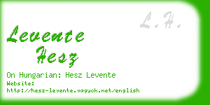 levente hesz business card